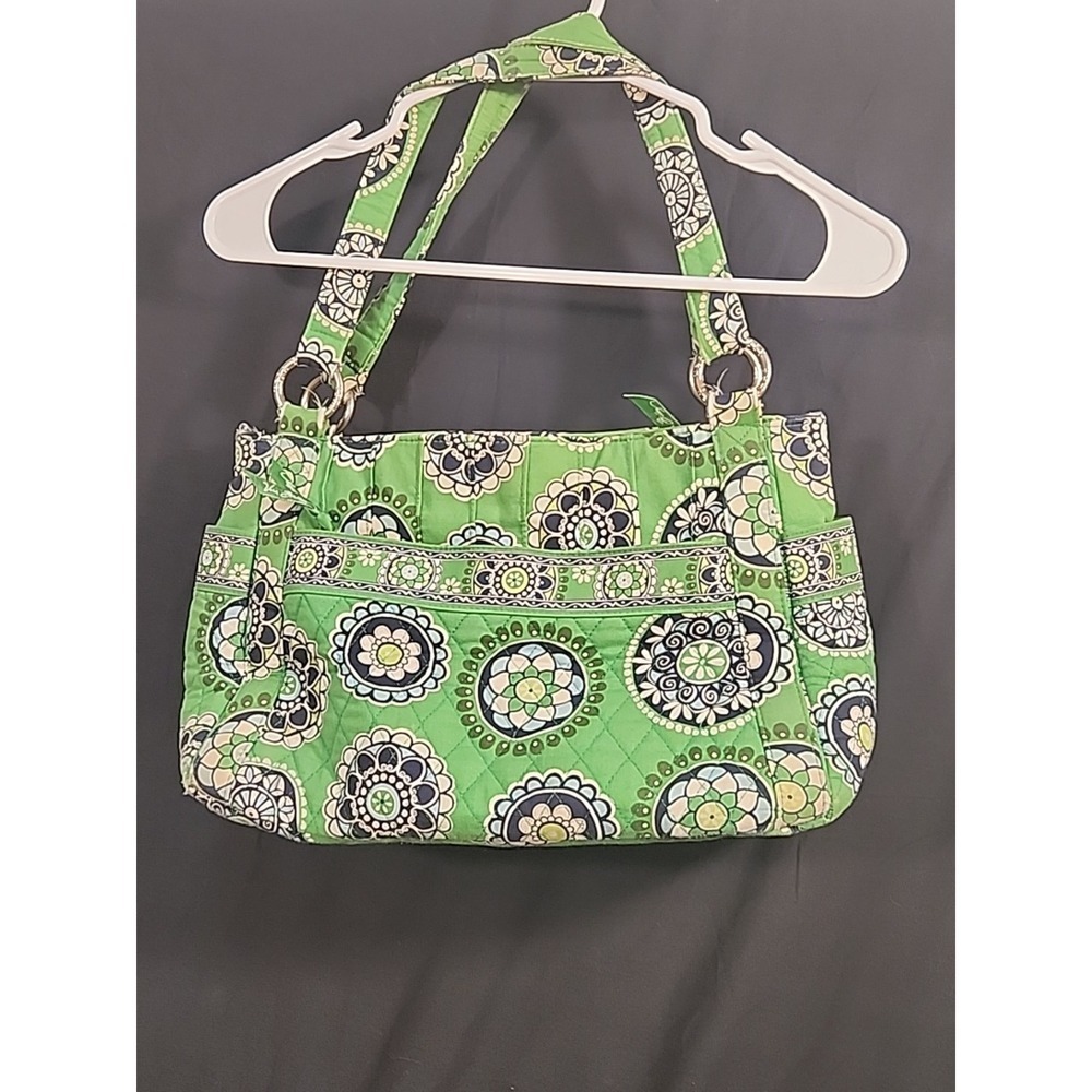 Vera Bradley Cupcake Green Pattern Shoulder Bag Purse